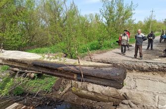 восстановление моста на въезде в деоккупированную Цуповку